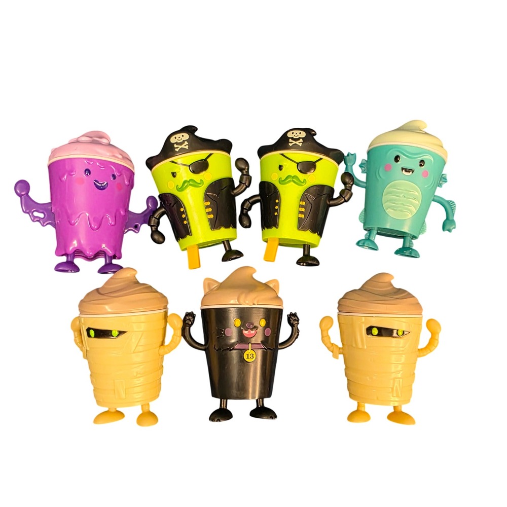 Wendy's Frosty Frights Toy Lot 7pc Kids Meal Halloween Monsters Multicolor 2024